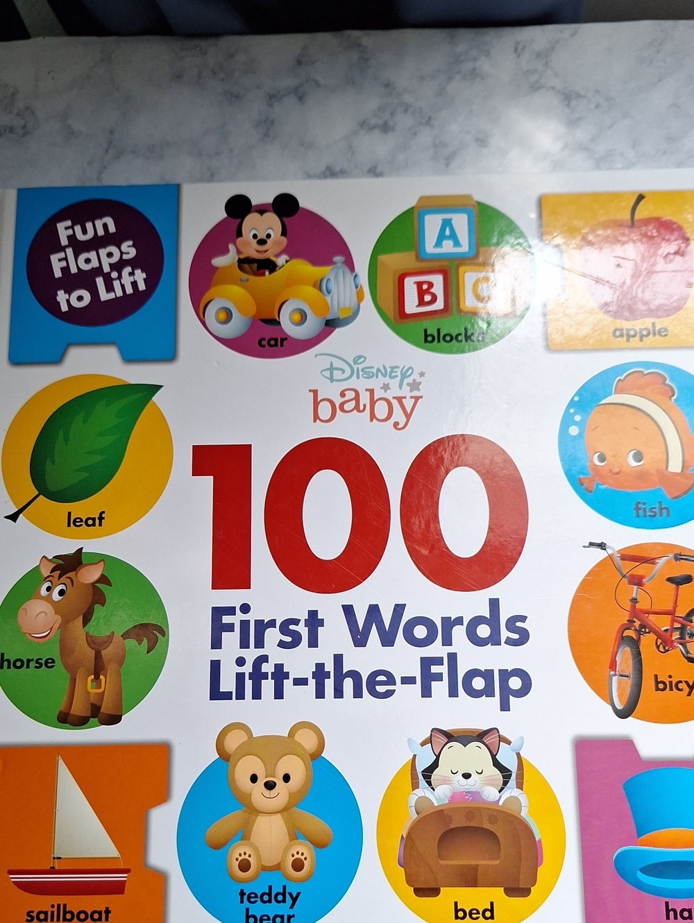 Disney Baby 100 First Words Lift-the-Flap - Red, Blue, Yellow, Green, Orange